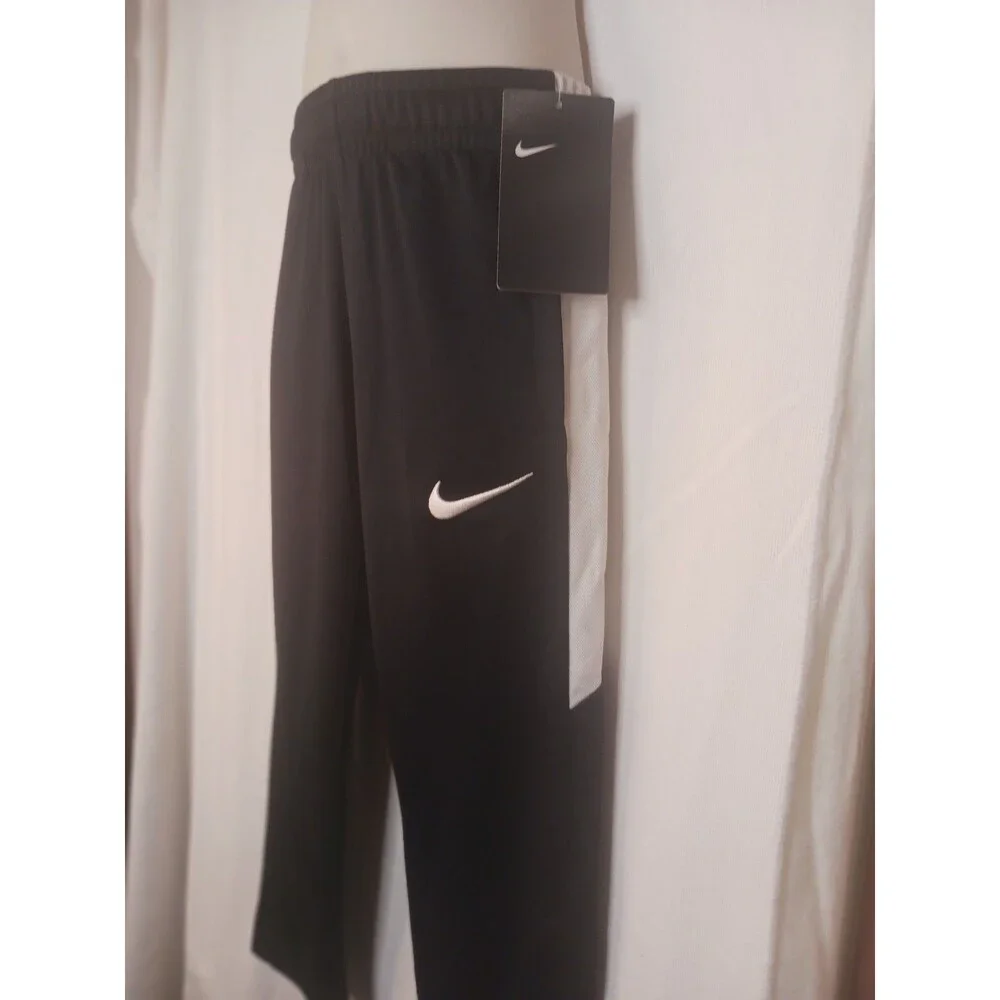 NIKE Boys Athletic Pants BLACK WHITE Sizes S ( 4-5yrs )